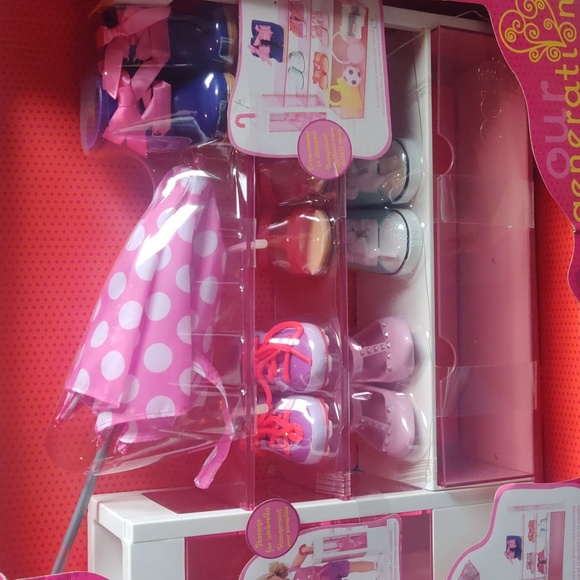 NEW Battat Our Generation Doll Sort A Shoe Shelves Shelving Rack Shoes Umbrella - Picture 5 of 8
